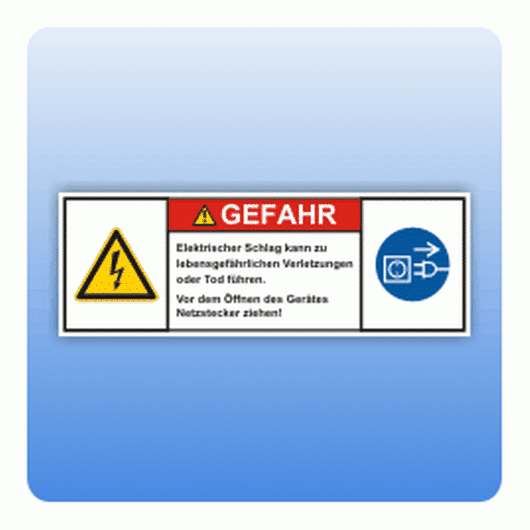 Sicherheitszeichen Elektrischer Schlag (ISO 3864-2) Aufkleber