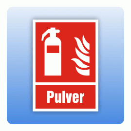 Aufkleber Brandschutzzeichen Feuerlöscher Pulver