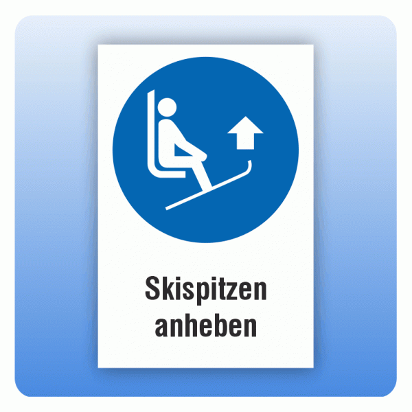 Kombi Gebotsschild M036 Skispitzen anheben