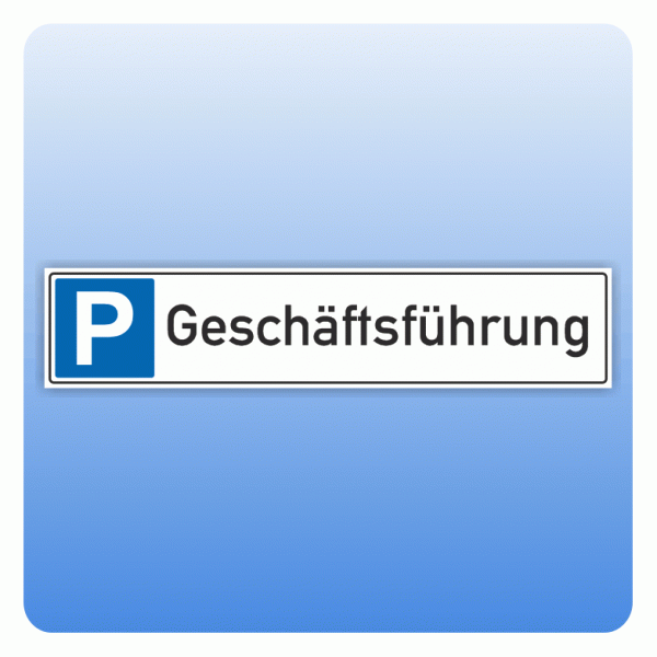 Parkplatz-Nummernschild Geschäftsführung