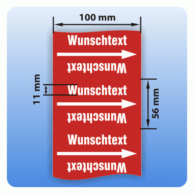 Rohrkennzeichnungsband Gruppe 2: Wasserdampf