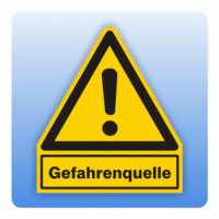 Kombi Warnsymbol Gefahrenquelle W001