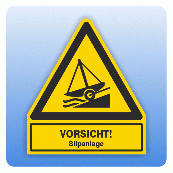 Kombi Warnsymbol Vorsicht Slipanlage W044