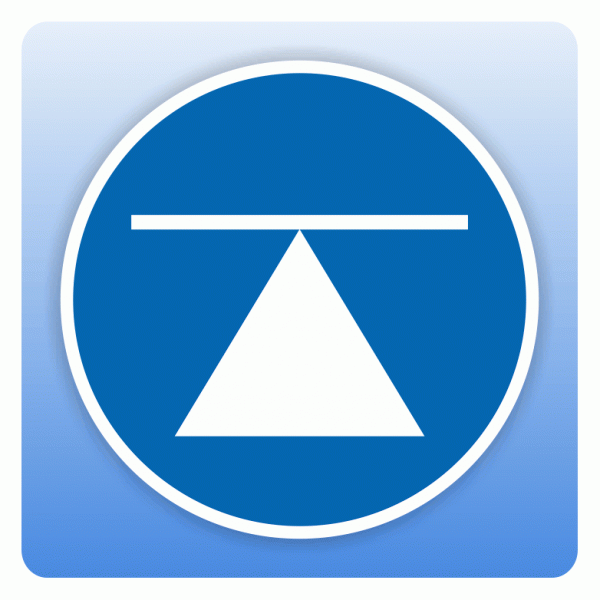 Schwerpunkt / Waage blau