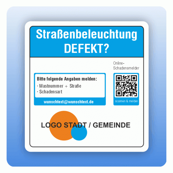 Aufkleber Strassenbeleuchtung / Lichtmast