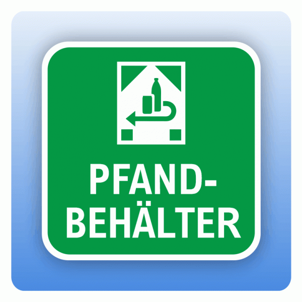 Aufkleber Pfandbehälter