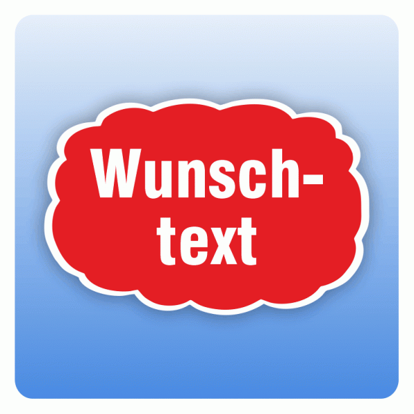 Rabattaufkleber Wunschtext für Schaufenster