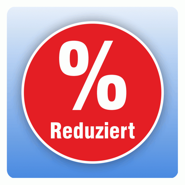 Rabattaufkleber Prozent reduziert für Schaufenster