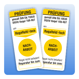 PRINTENGEL UV-Resistant Inspection Stickers For Ladders & Steps - DGUV 108-007, Various Colors & Sizes