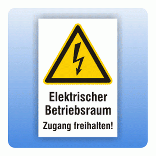 Kombi Warnschild Betriebsraum Zugang freihalten W0012