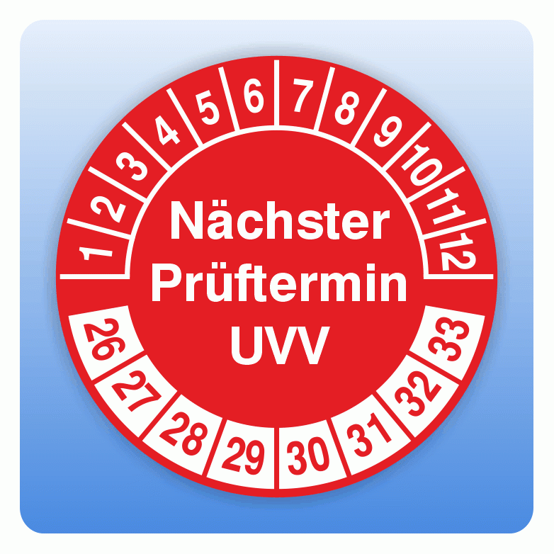 UVV Prüfplakette Nächster Prüftermin – 30 Mm,  Produktbild-Vorschau 5
