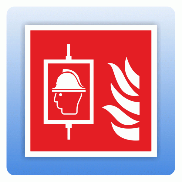 Aufkleber Internationales Brandschutzzeichen F017 Feuerwehraufzug ISO 7010