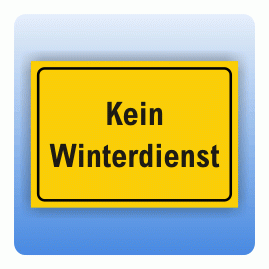 Aufkleber Kein Winterdienst