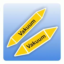 Fliessrichtungspfeil Vakuum nach DIN 7396-1