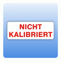 Qualitätssicherung Aufkleber "Nicht kalibriert" 15x40 mm rot