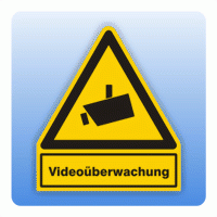 Kombi Warnsymbol Videoüberwachung