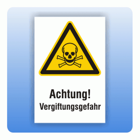 Kombi Warnschild Achtung Vergiftungsgefahr W016