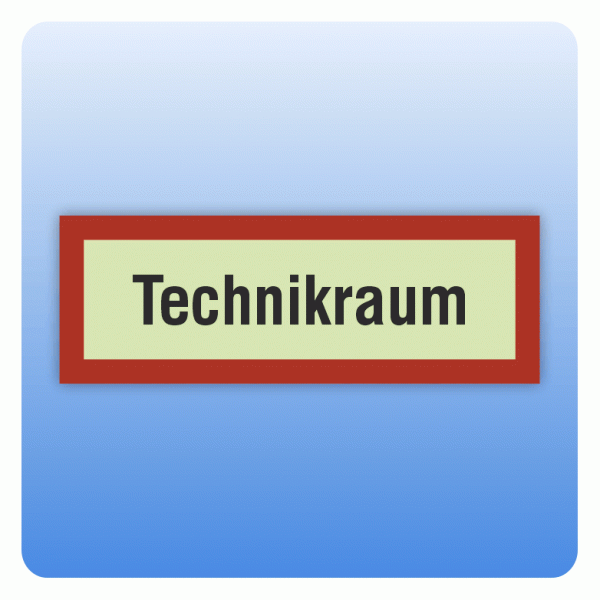 Feuerwehrzeichen Technikraum nach DIN 4066