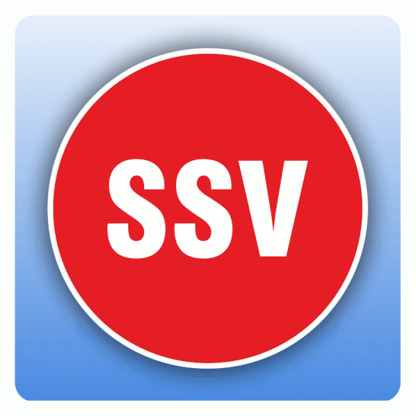 Rabattaufkleber SSV für Schaufenster