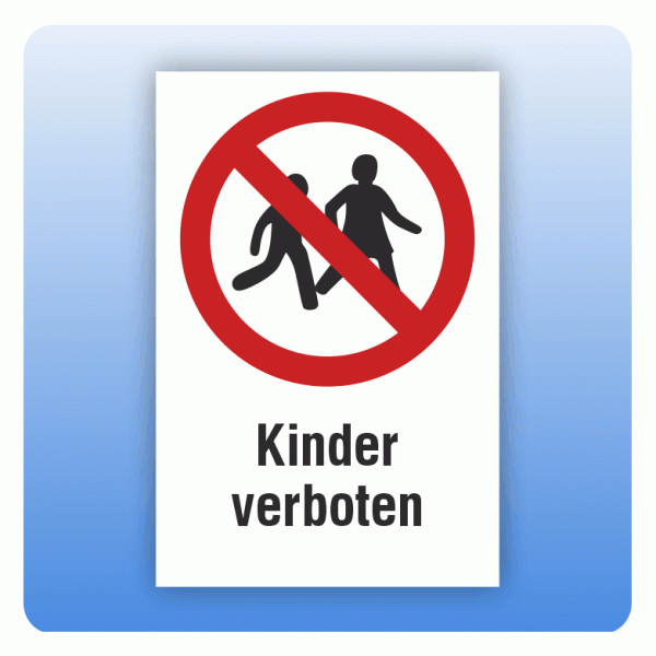 Kombi Verbotsschild P036 Kinder verboten