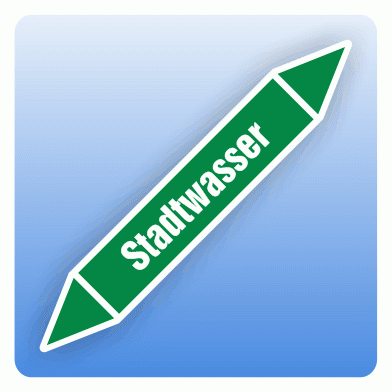 Rohrleitungskennzeichnung Stadtwasser nach DIN 2403