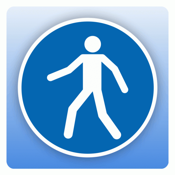 Gebotsschild M024 Fußgängerweg benutzen