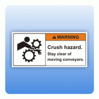 Sicherheitszeichen Crush hazard (ANSI Z535) Aufkleber