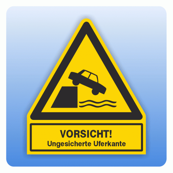 Kombi Warnsymbol Vorsicht Ungesicherte Uferkante W051