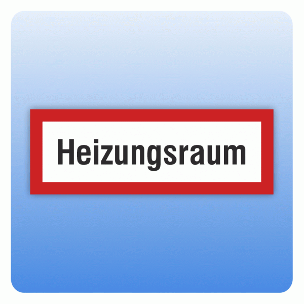 Feuerwehrzeichen Heizungsraum nach DIN 4066