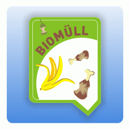 Aufkleber für Mülltonnen und Container Biomüll