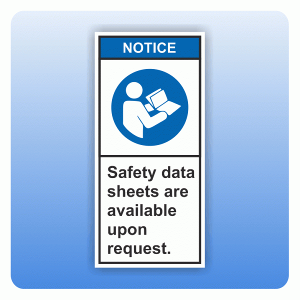 Sicherheitszeichen Safety data sheets are available (ANSI Z535) Aufkleber