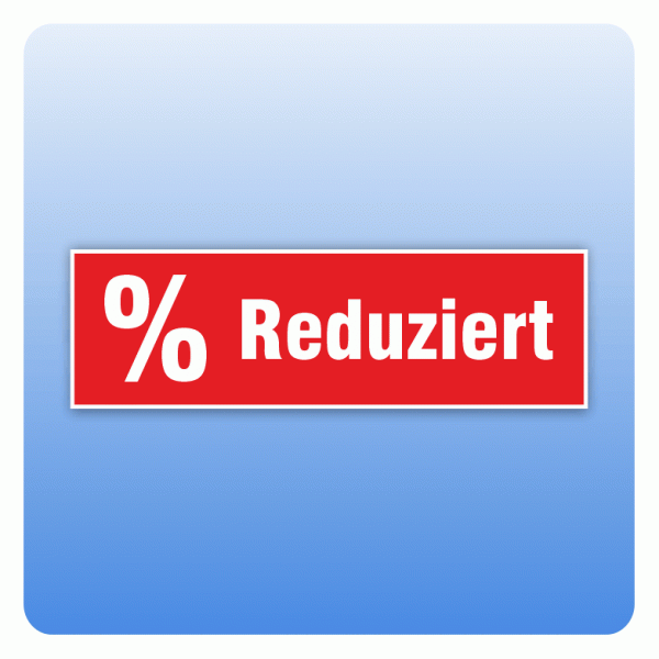 Rabattaufkleber Prozent reduziert für Schaufenster