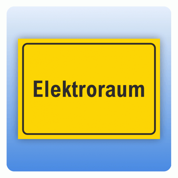 Aufkleber Elektroraum