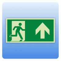 Rettungszeichen Rettungsweg / Notausgang oben ISO 7010 Rettungszeichen Rettungsweg / Notausgang oben ISO 7010