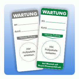 Grundetikett Wartung