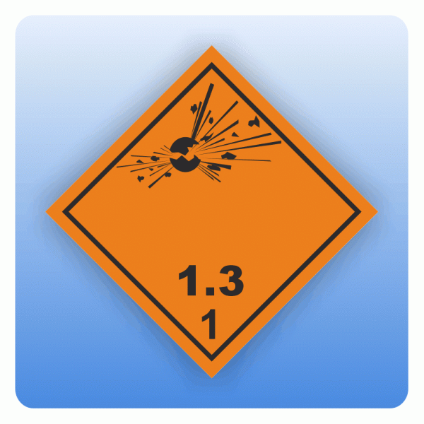 ADR Kennzeichen Gefahrgutklasse 1.3