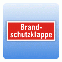 Brandschutzklappe Aufkleber eckig