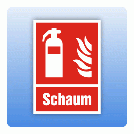 Brandschutzzeichen Feuerlöscher Schaum