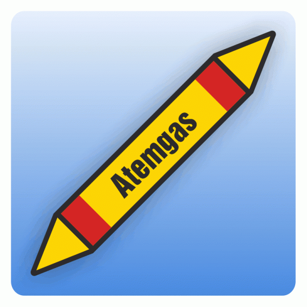 Rohrleitungskennzeichnung Atemgas nach DIN 2403