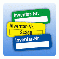 Inventaretikett / Inventuraufkleber Inventar-Nr.