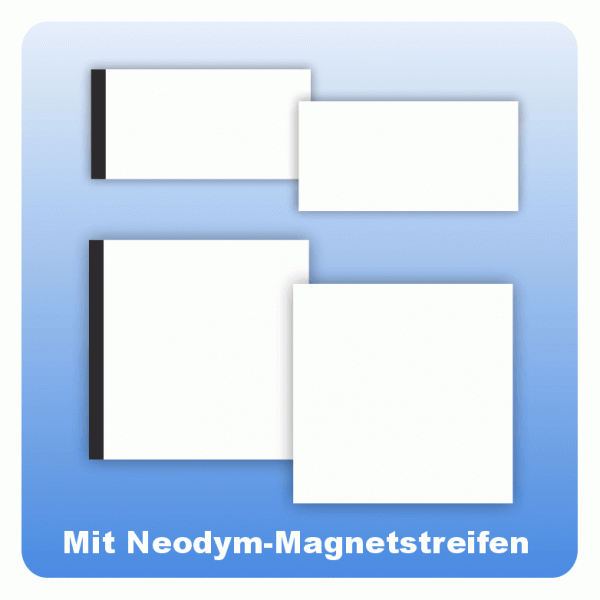 Regalschild magnetisch blanko zum Selbstbeschriften