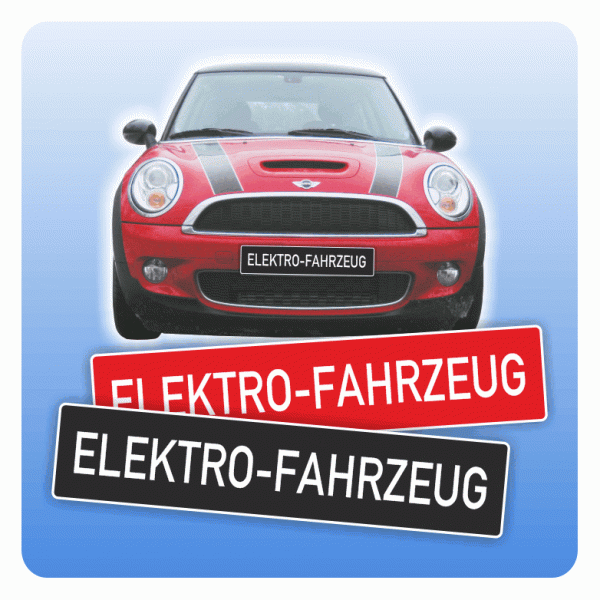 Kennzeicheneinleger "Elektro-Fahrzeug"