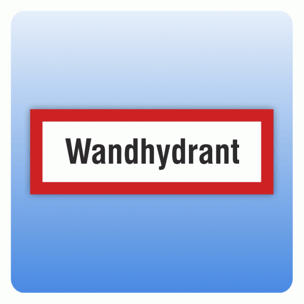 Aufkleber Feuerwehrzeichen Wandhydrant nach DIN 4066