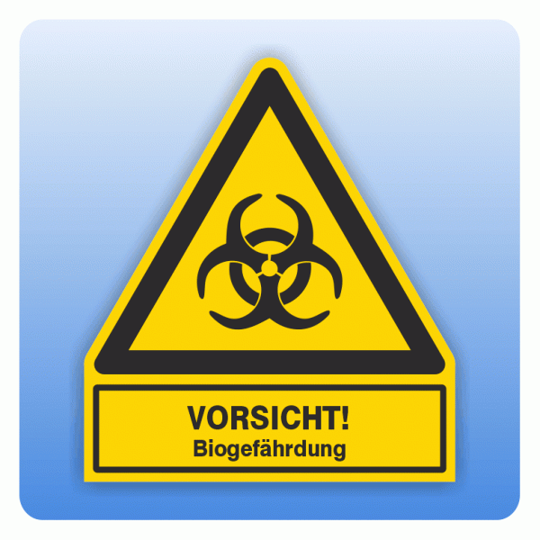 Kombi Warnsymbol Vorsicht Biogefährdung W009