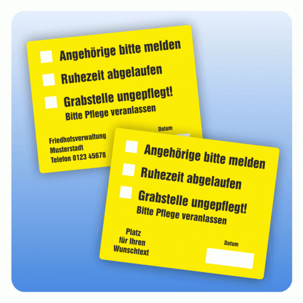 Grabsteinaufkleber