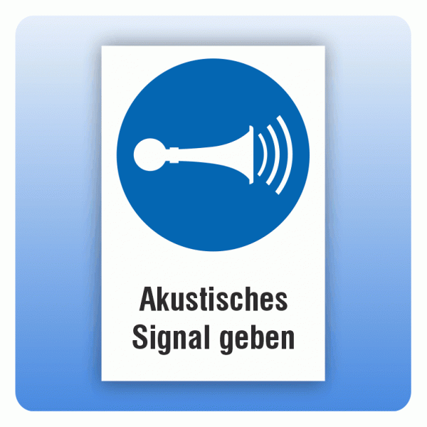 Kombi Gebotsschild M029 Akustisches Signal geben