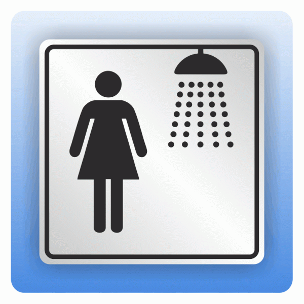Symbolschild Dusche Damen