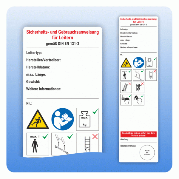 Leitern Sicherheits- und Gebrauchsanweisung