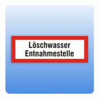 Feuerwehrzeichen Löschwasser Entnahmestelle nach DIN 4066