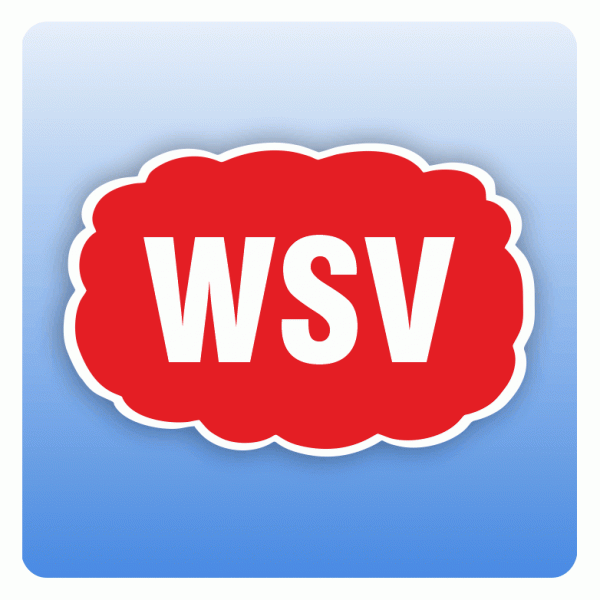 Rabattaufkleber WSV für Schaufenster
